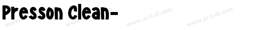 Presson Clean字体转换